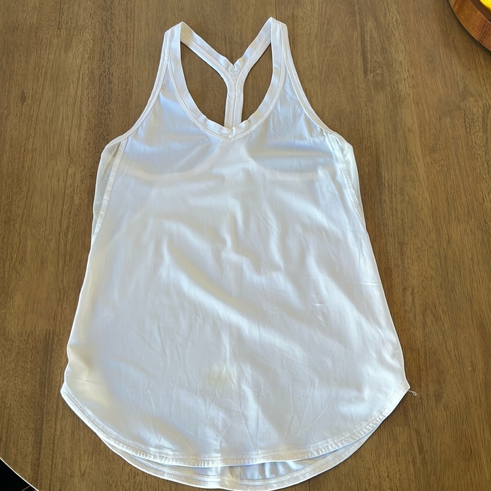 Lululemon, racer back cardio tank, white, size 2